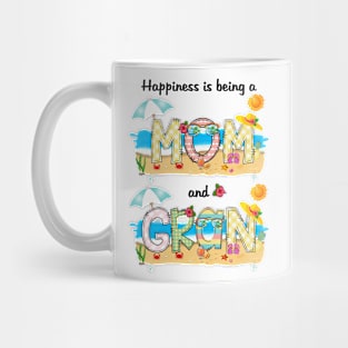 Happiness Is Being A Mom And Gran Summer Beach Happy Mother's Mug